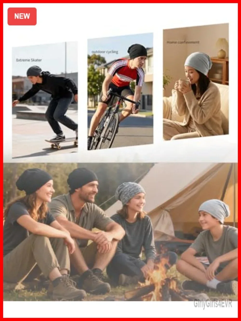 4 Pack Breathable Cooling Skull Caps Quick Dry Beanie Running Hat for Men Women